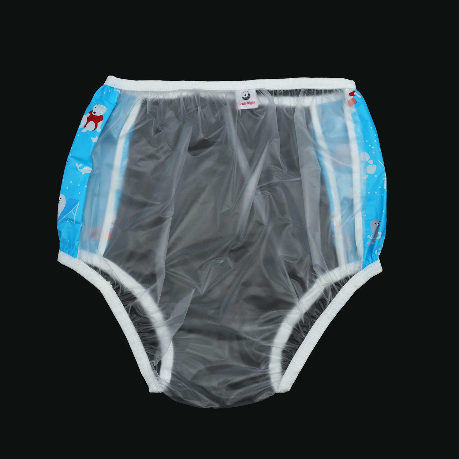 ABDL Trưởng Thành Bbay Tã Nhựa Pvc Có Thể Tái Sử Dụng Cho Bé Quần Tã Nhựa Đáy DDLG Người Lớn Bé Mới Quần Lót Xanh Dương Tã