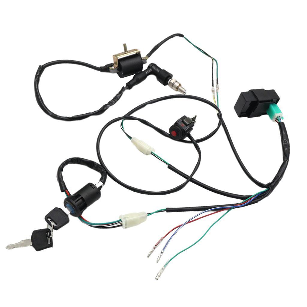 Kill Switch Wiring Loom Harness Ignition CDI Kit For 50-160cc Dirt Bike