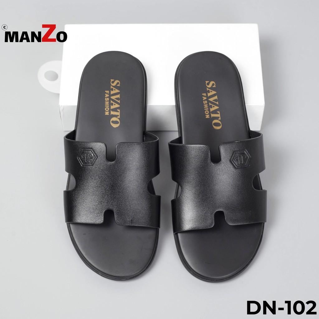 Dép nam quai ngang da bò cao cấp tại Manzo store DN-102