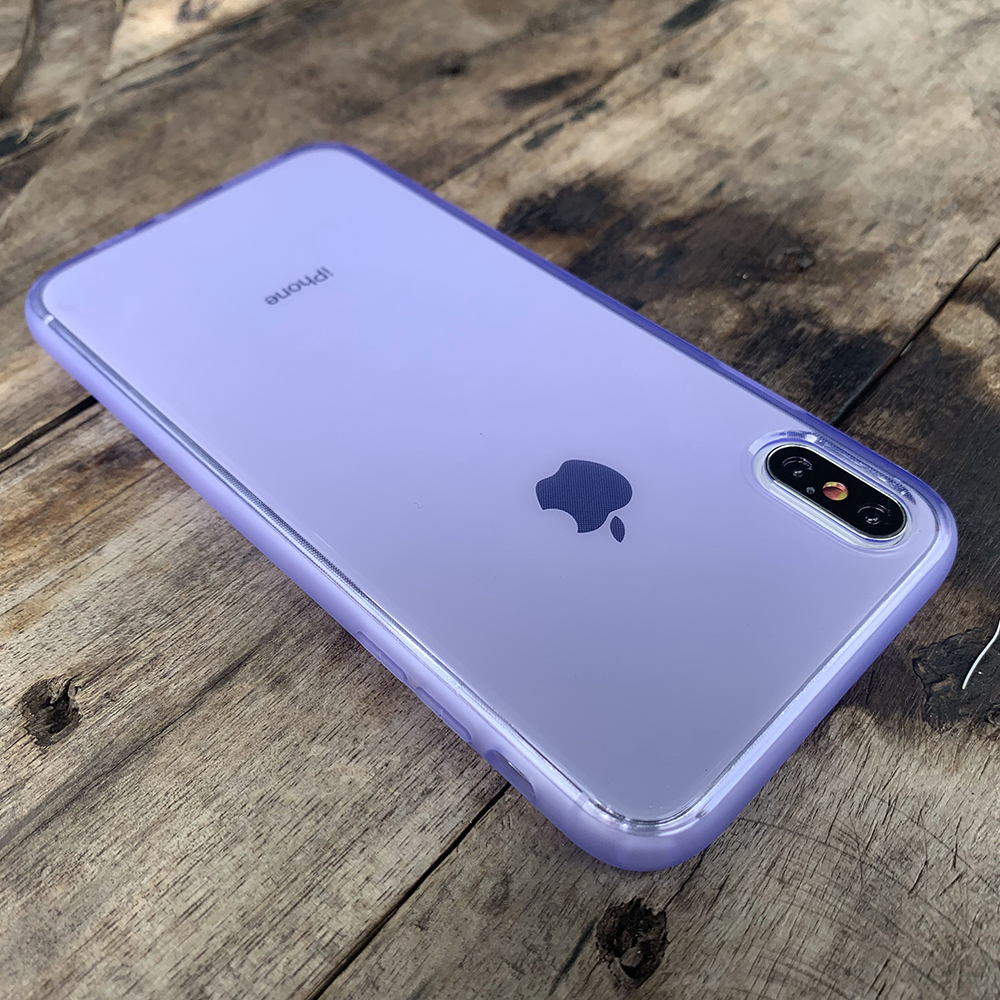 Ốp lưng dẻo cao cấp dành cho iPhone X / iPhone XS - Màu tím mờ