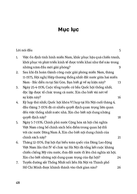 Hỏi Đáp Lịch Sử Việt Nam, Tập 10: Việt Nam - Hành Trình Xây Dựng Và Phát Triển (Từ 1975 Đến Nay)