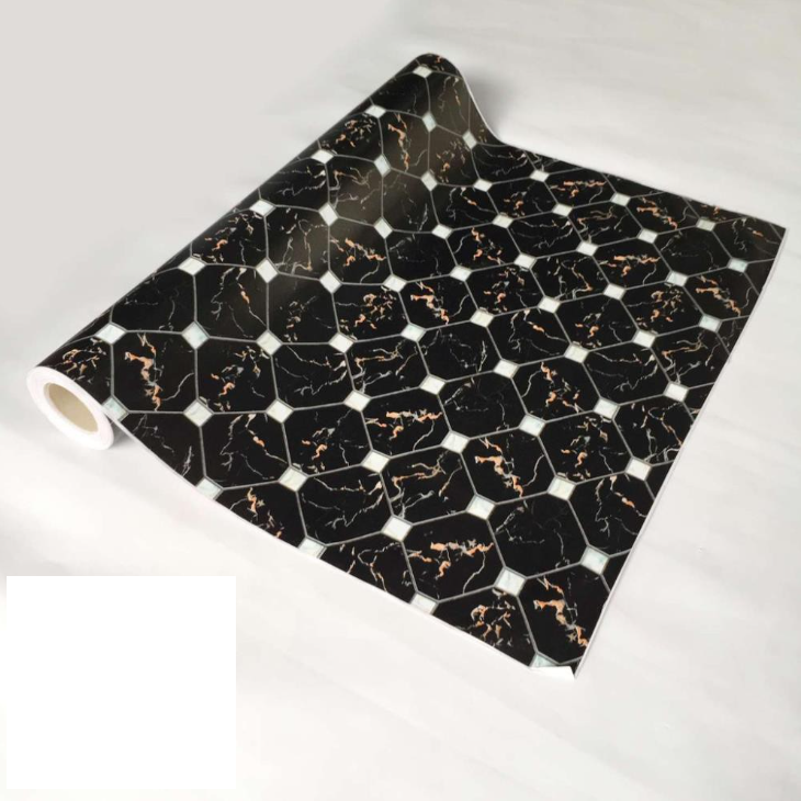 Combo 10 mét giấy dán tường, decal dán tường trang trí nhà cửa ĐÁ ĐEN KẺ CHÉO khổ 45cm