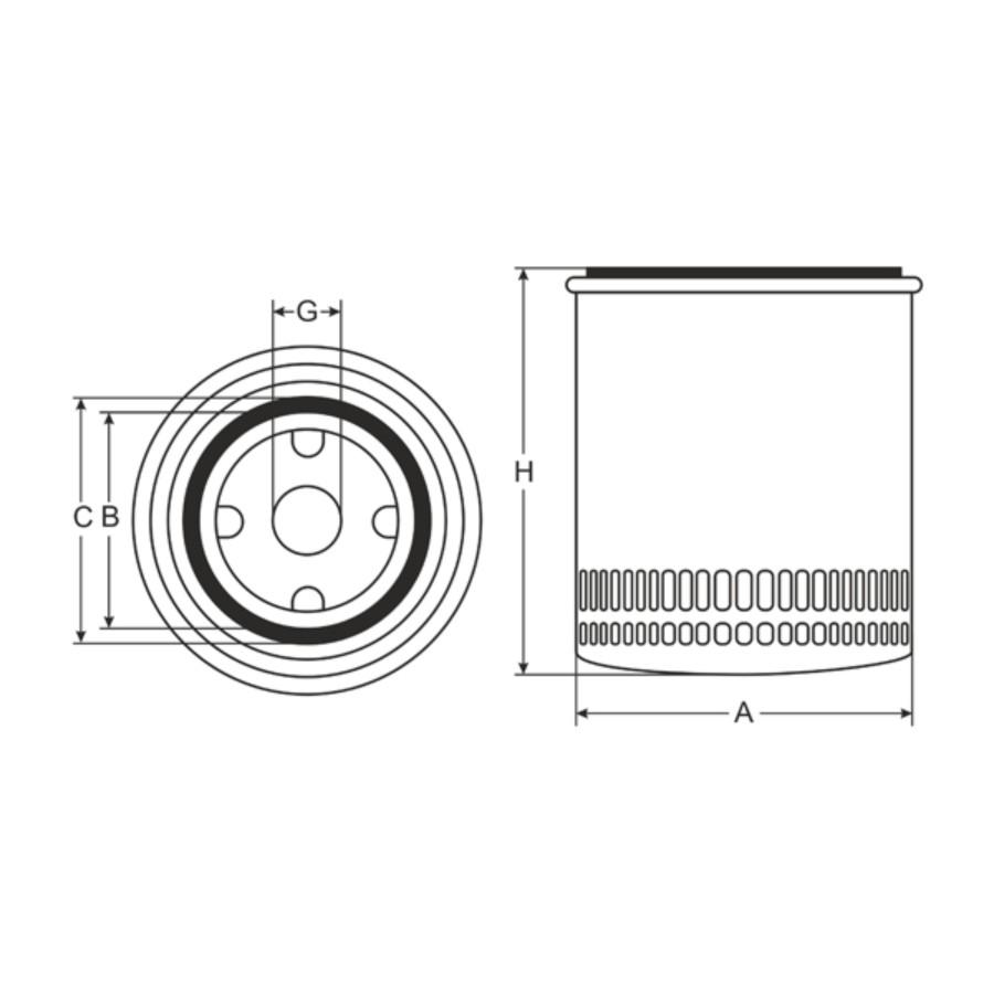 Lọc dầu động cơ SCT-GERMANY SM 5091 xe Huyndai Starex, Solati; Kia Grand Carnival III, Sorento