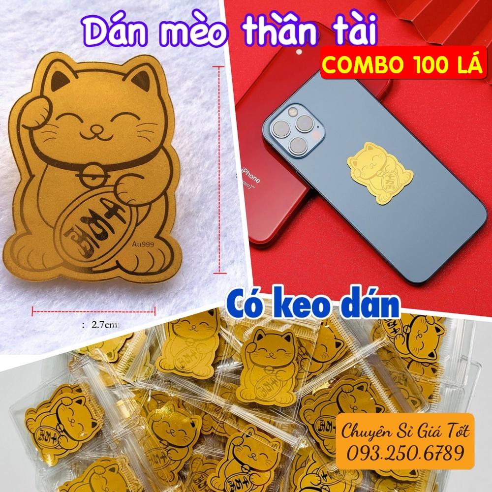 Dán Lá Vàng Mèo Thần Tài và Hổ Vàng Để Trong Ốp Điện Thoại Ví - NELI - RƯỚC LỘC XUÂN