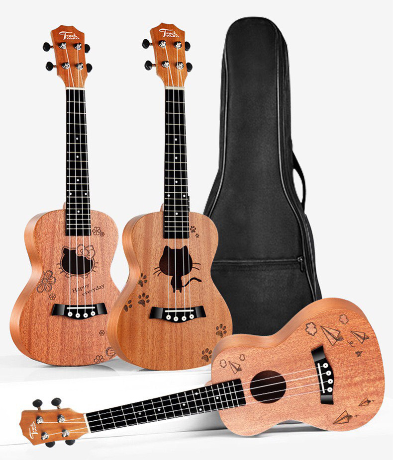 Đàn Ukulele Concert Size 23inch Gỗ Kèm Bao Đựng Đàn Và Full Phụ Kiện