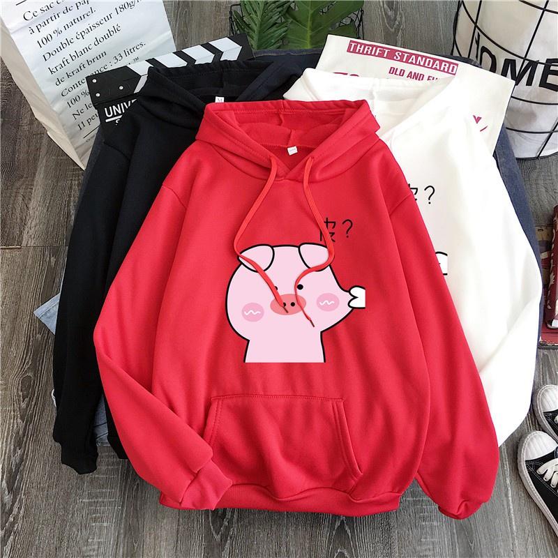 ÁO KHOÁC HOODIE NỈ UNISEX IN LỢN BẸO MÁ BB HOODIE DS1