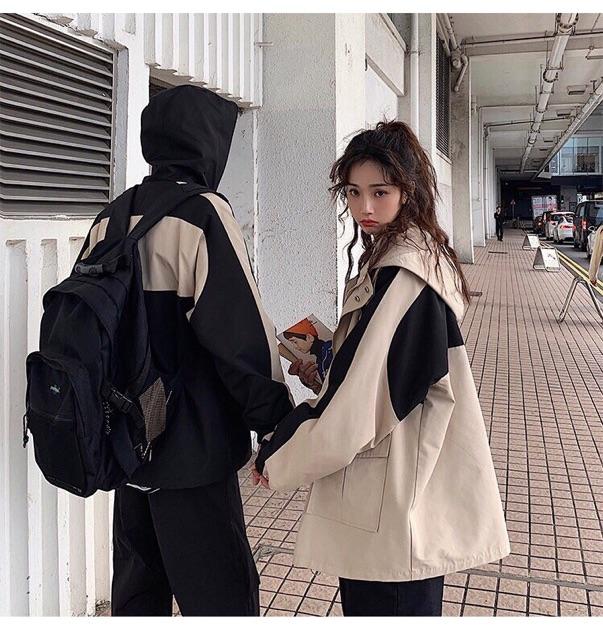 Áo khoác kaki nam nữ một sọc