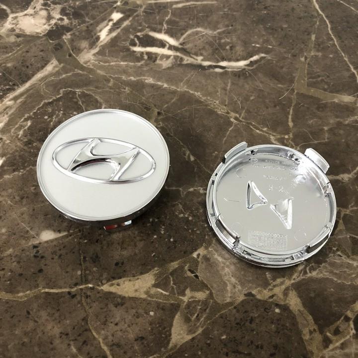 Logo chụp mâm, ốp lazang bánh xe ô tô Hyundai HY-60 Kích thước 60mm