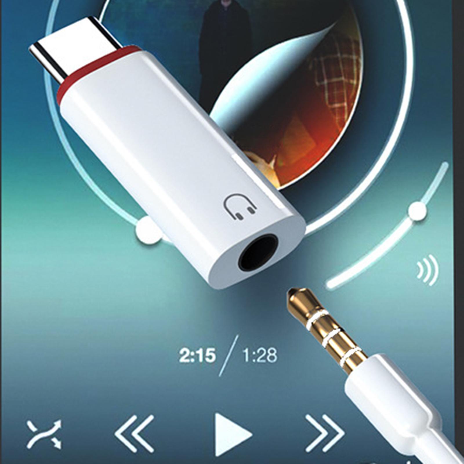 Type C to 3.5mm Audio Adapter Headphone Adapter for Smartphones Stereo
