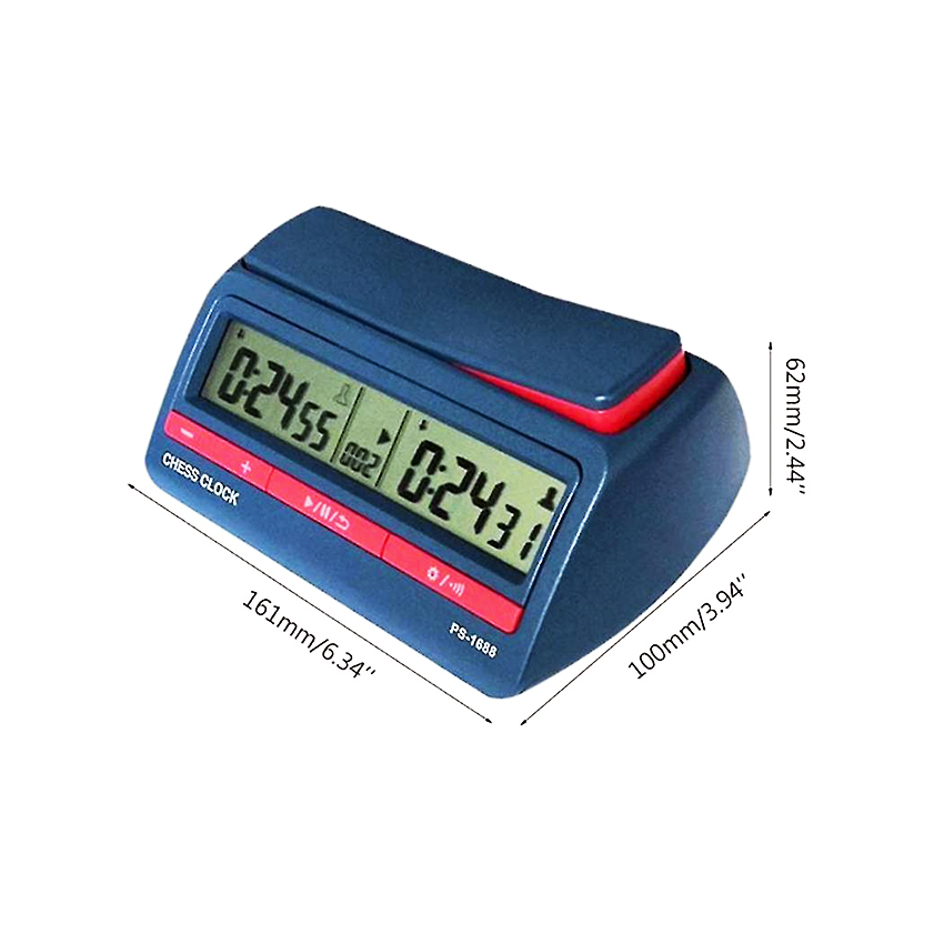 Đồng hồ thi đấu cờ PS-1688 (42 chế độ chỉnh thời gian) màu Xanh