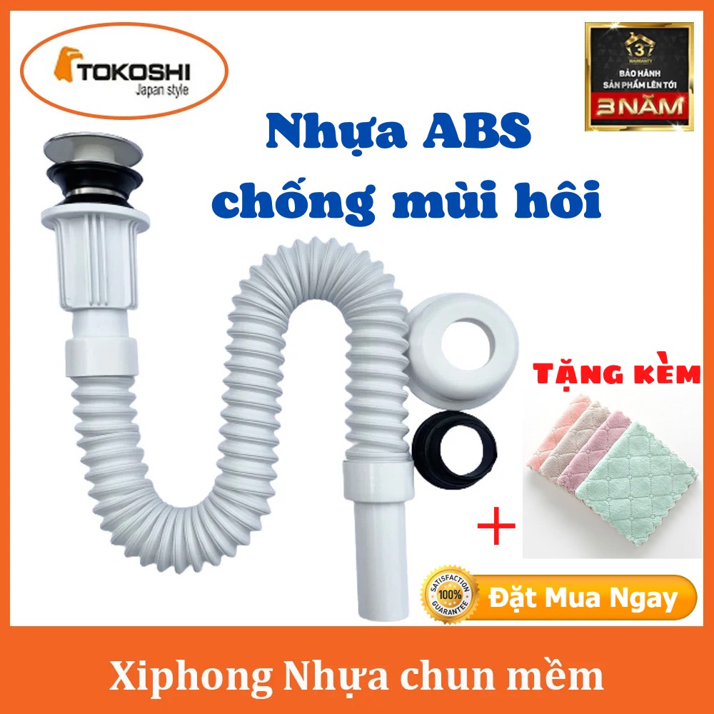 Xiphong nhấn thoát nước chậu rửa mặt Nhựa ABS sun đầu Inox TOKOSHI giá rẻ