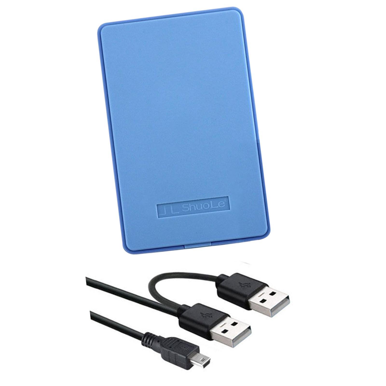 External Enclosure USB 2.0 HDD Case for for Laptop Blue