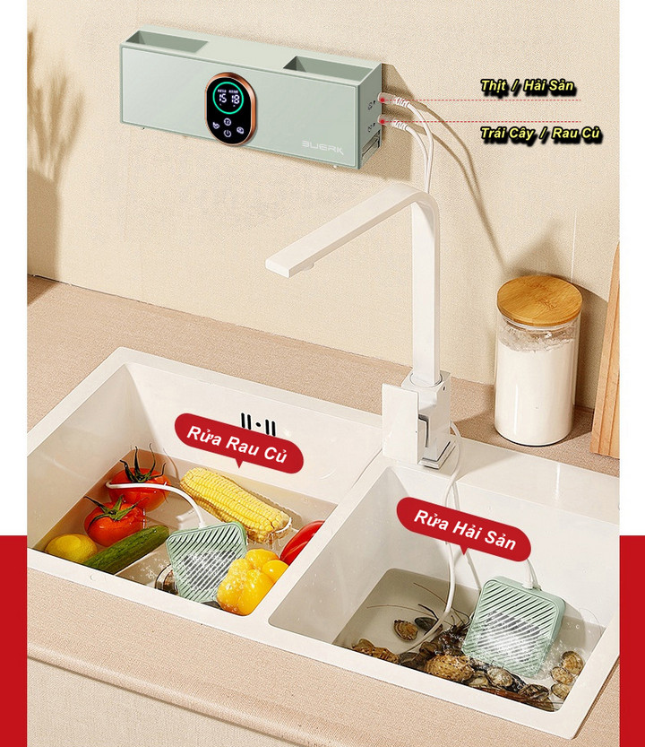 Máy Rửa Rau Khử Trùng Điện Phân Hydroxyl - Home and Garden