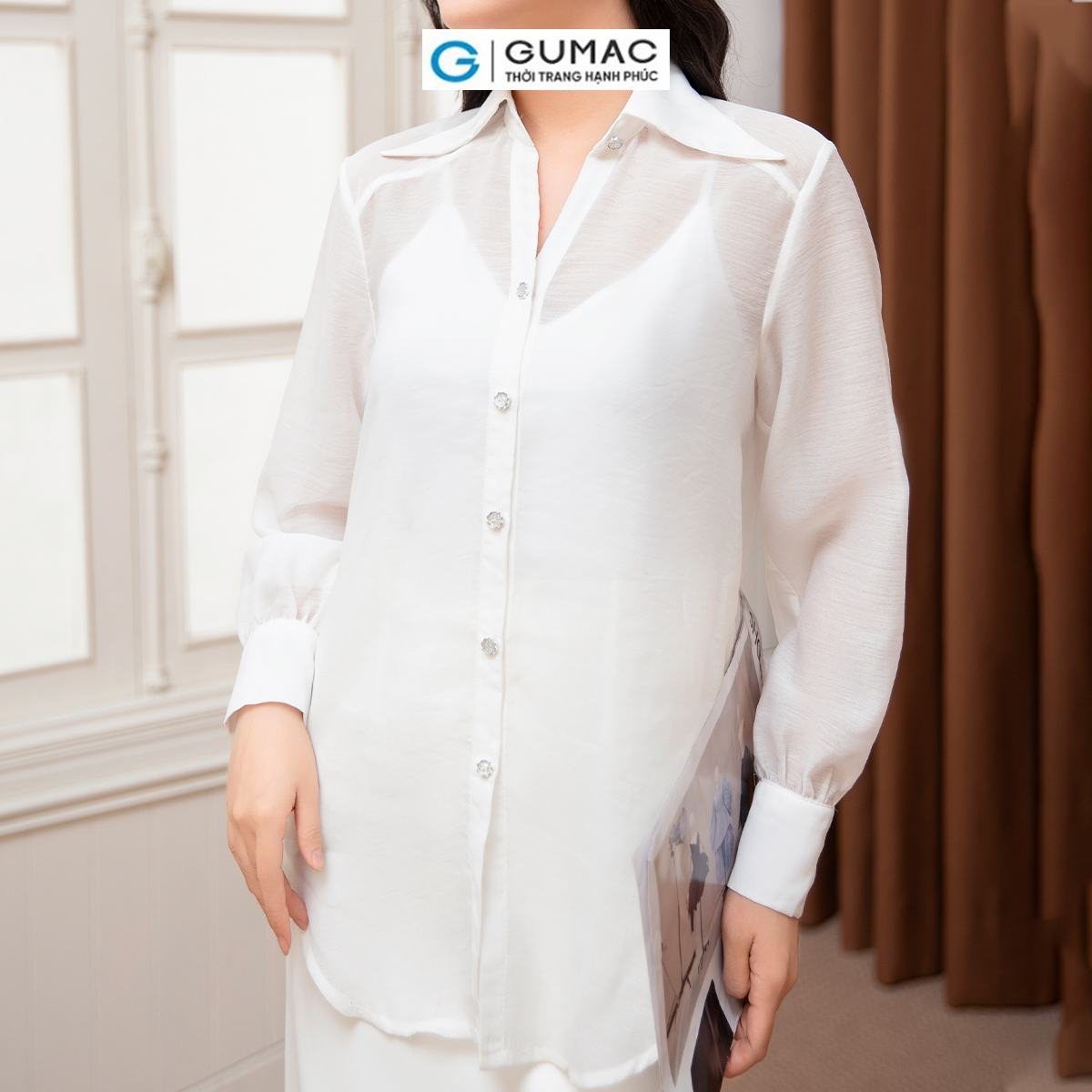 Áo sơ mi cách điệu thời trang GUMAC AD10029