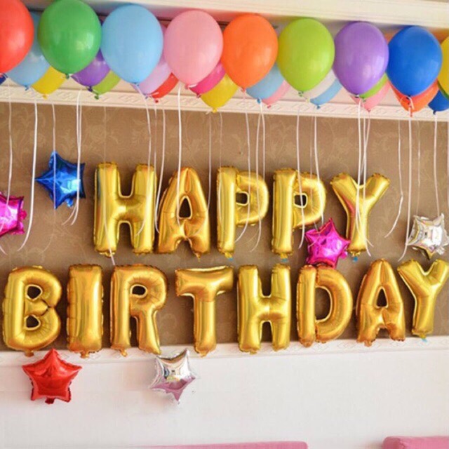 Chữ HAPPY BIRTHDAY vàng