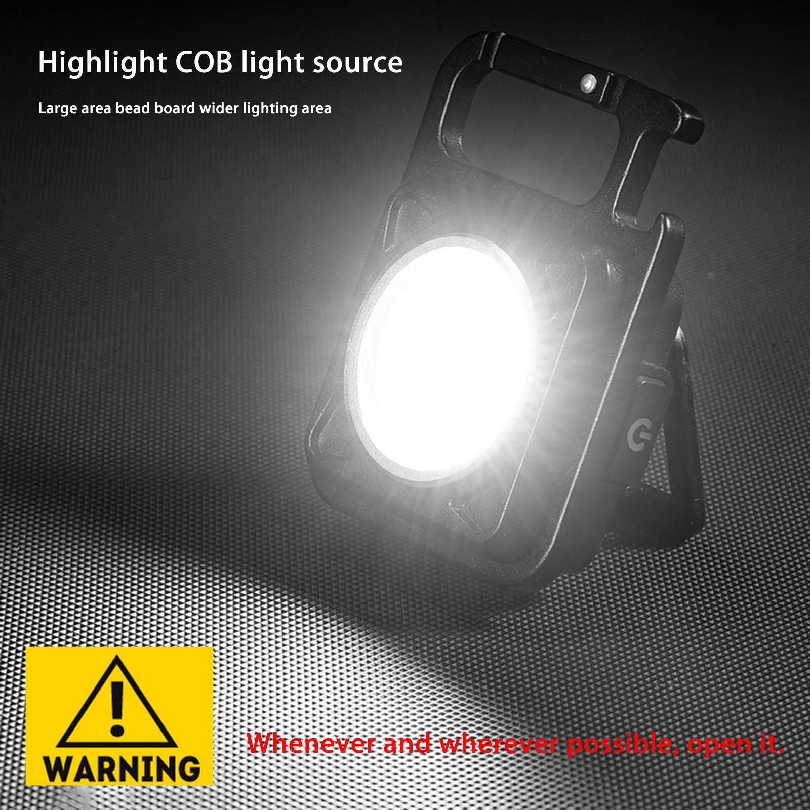 Mini LED Keychain Flashlight Rechargeable COB flashlights for Night Running