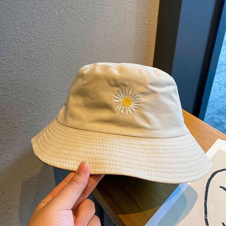 Mũ Vành Nhỏ, Mũ Bucket Hoa Cúc, Mũ Bucket Cụp Phong Cách Swag Siêu Xinh MD07