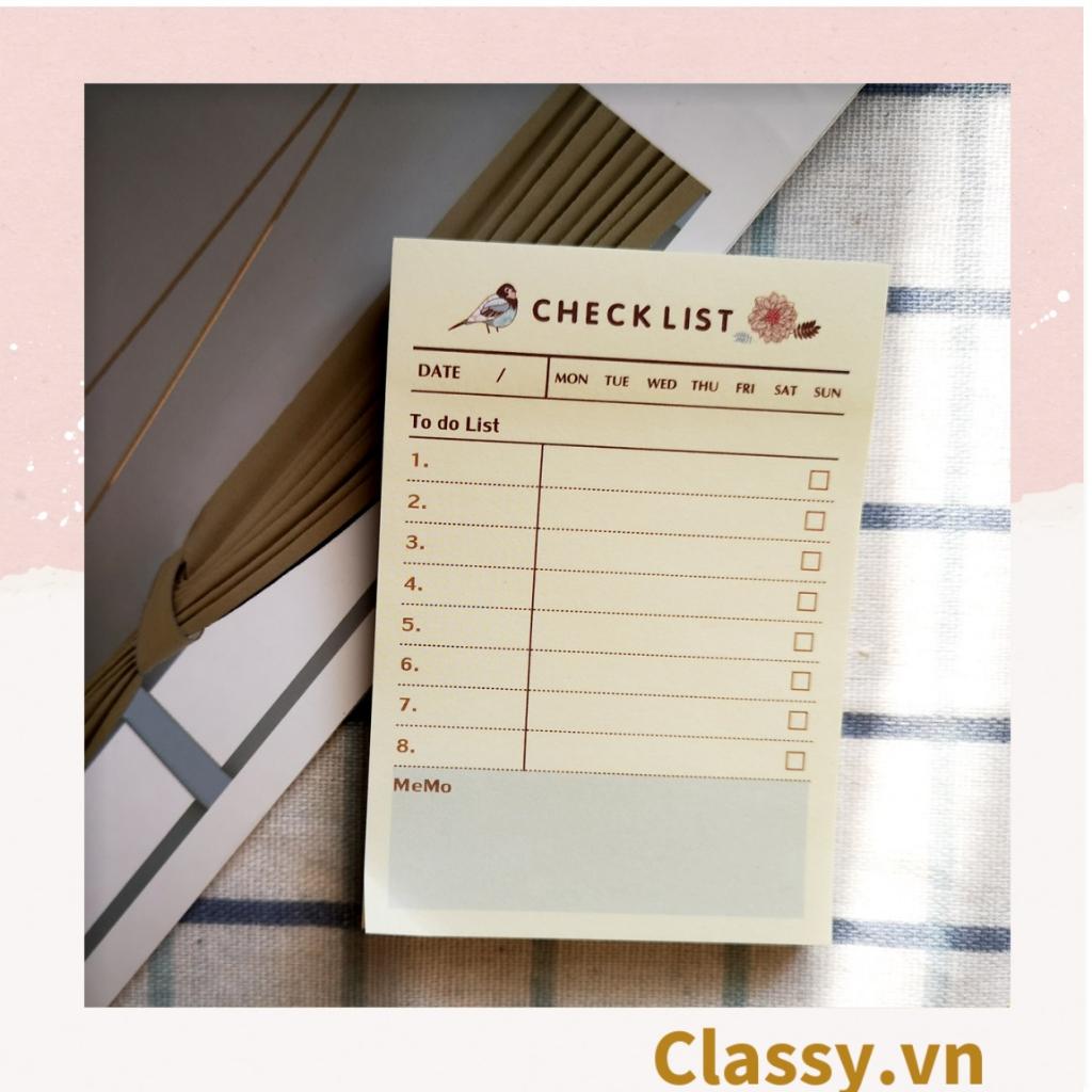 60 miếng Classy Planner và Checklist phiên bản layout tuần, tháng chia khung cho học sinh, nhân viên văn phòng PK1723