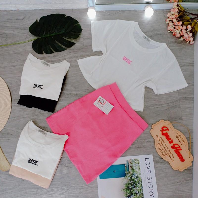 Set Áo Croptop Basic + Chân Váy Midi Siêu Hot LH52
