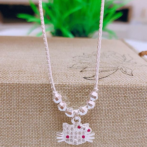 Dây chuyền bạc ta mèo Kitty cho bé