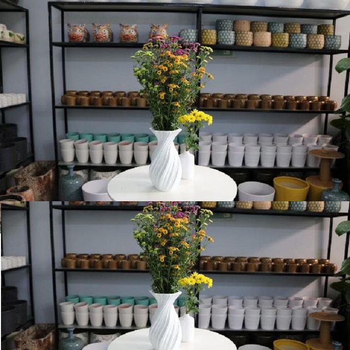 Bình lọ cắm hoa 28cm gốm sứ