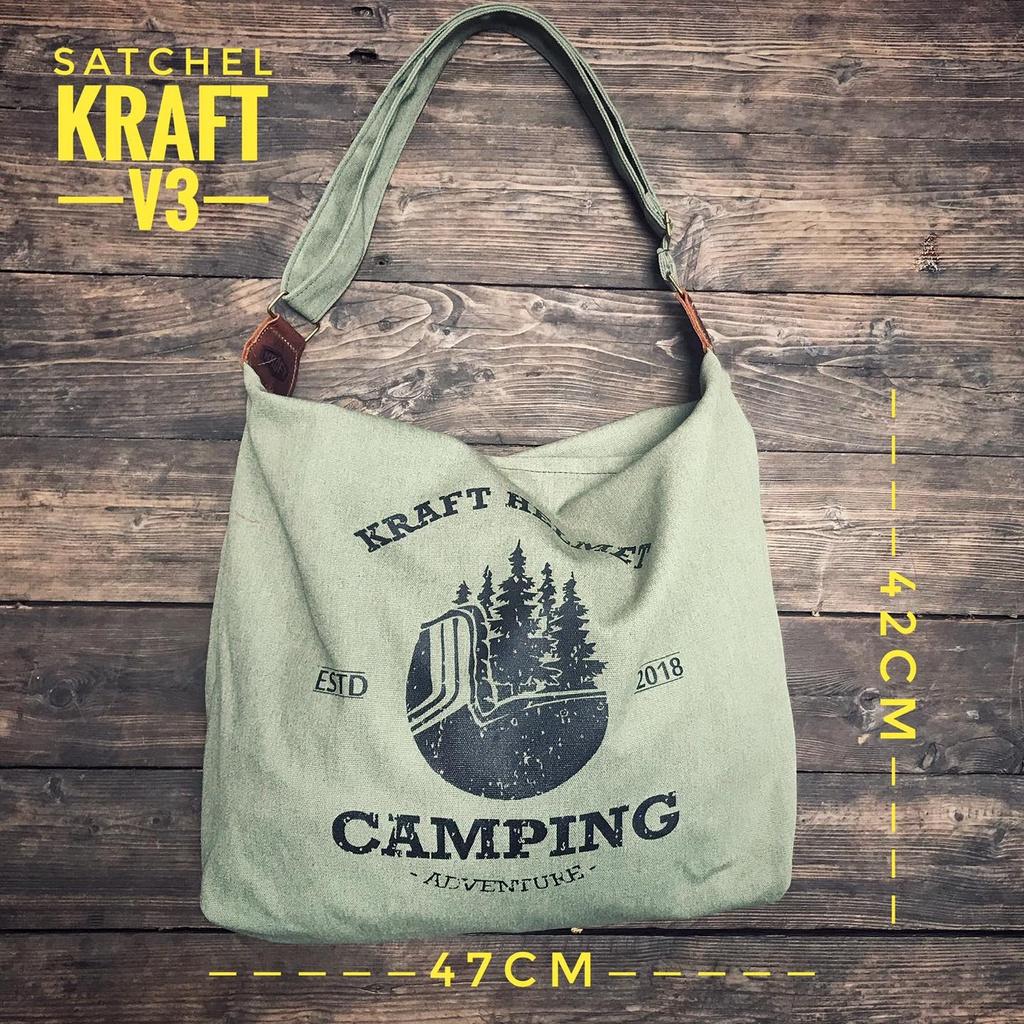 TÚI TOTE BAG - TÚI VẢI CANVAS KRAFT V3 CAMPING