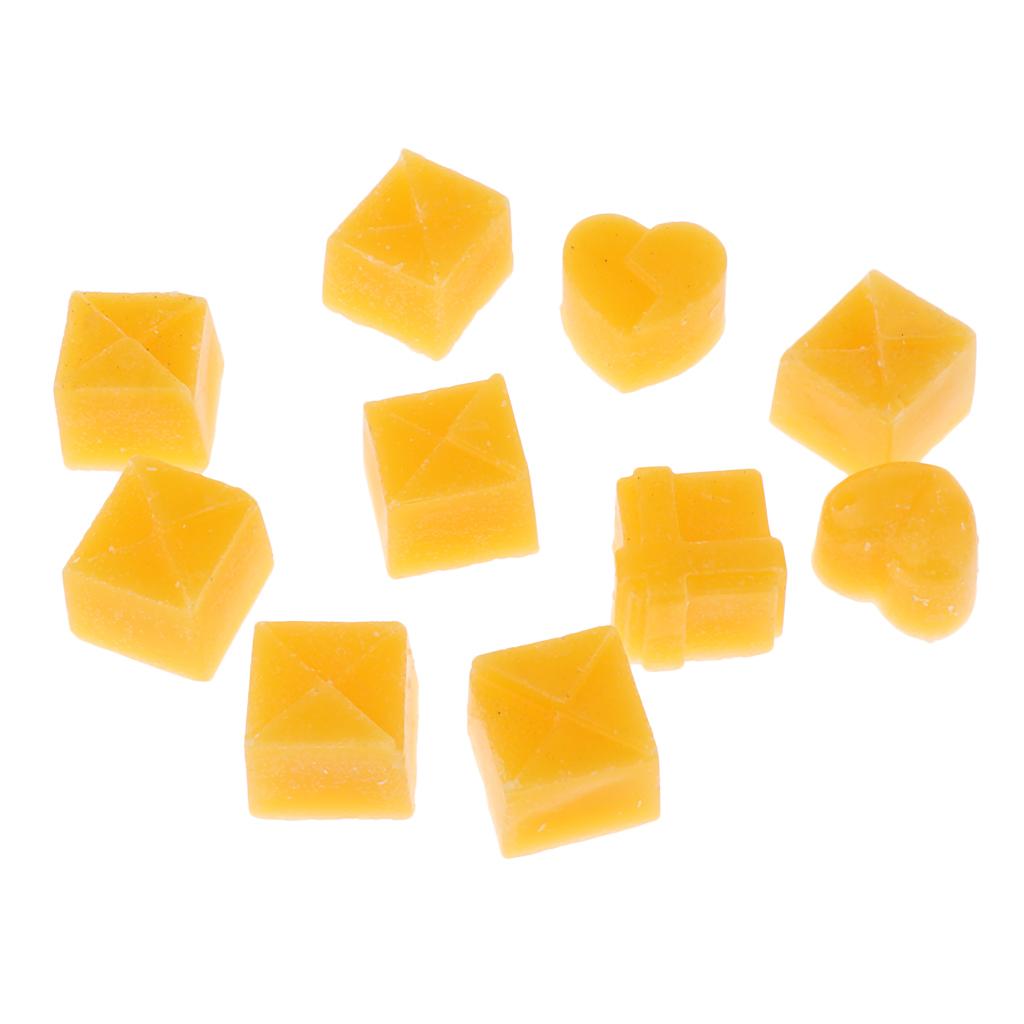 Pack of 10 Natural Beeswax for Crafts