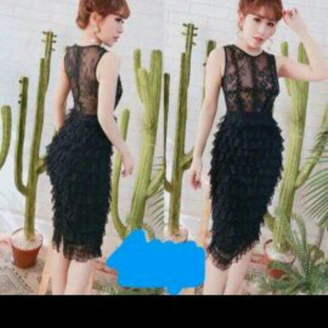Đầm lưới tầng ren sexy