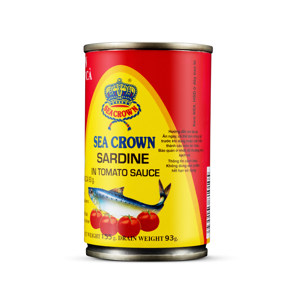 Cá hộp Sea Crown cá Trích sốt cà - Thùng 100 lon