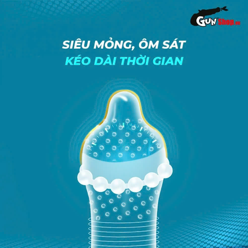 Bao cao su Shell Play Aura - Tổng hợp 6 tính năng - Hộp 10 cái + 1 Play Box Aura