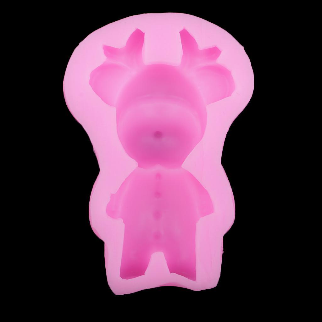 DIY Deer Bear Silicone Molds Fondant Cake Chocolate Baking Tools
