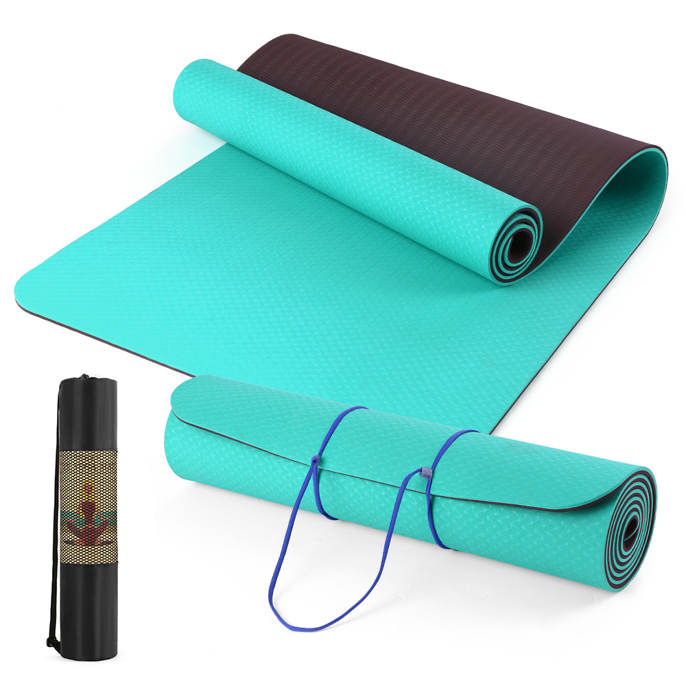 Thảm tập Yoga 2 màu thể thao dày chống trượt 72.05 × 24.01in