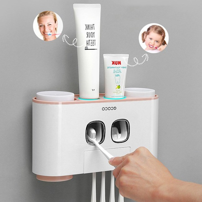 Bộ Nhả Kem Đánh Răng Tự Động 4 Cốc Ecoco E1802