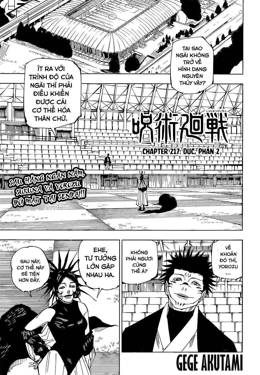 jujutsu kaisen - chú thuật hồi chiến chapter 217 1