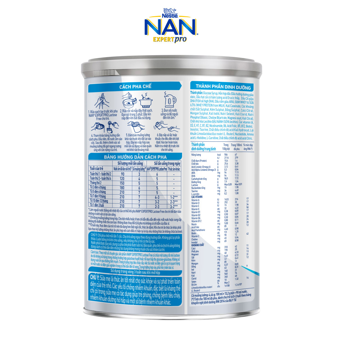 Sữa Bột đặc trị NAN Expert Pro Lactose Free lon 400g – Công thức giúp trẻ nhanh hồi phục sau tiêu chảy