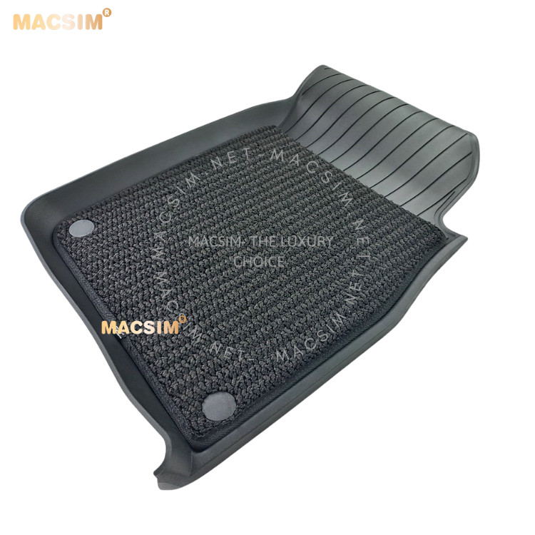 Thảm lót sàn ô tô 2 lớp cao cấp dành cho xe Audi Q8 2016+ nhãn hiệu Macsim 3w chất liệu TPE