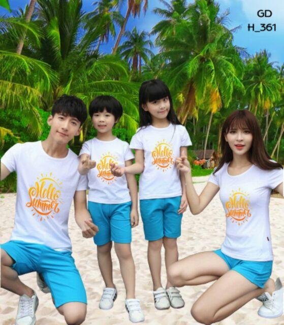 Áo gia đình cotton loại 1 đủ màu