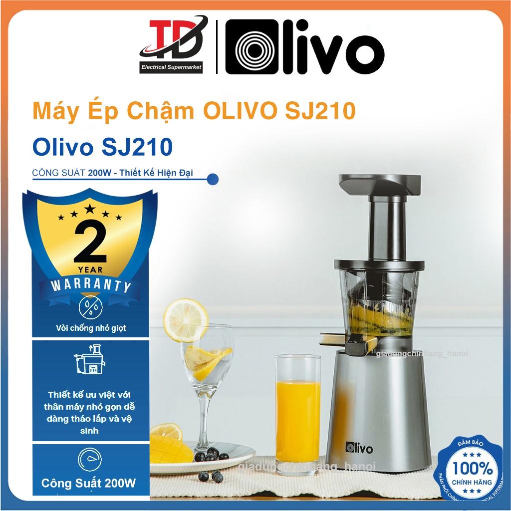 Máy Ép Chậm OLIVO SJ210, Ép Kiệt Bã Trái Cây Hoa Quả Rau Củ Đa Năng, Hàng Chính Hãng