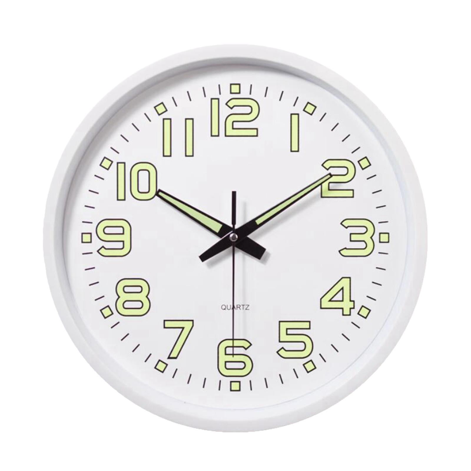 12 Inch Luminous Wall Clock Night Lights Round Wall Clock Easy to Read for Living Room and Bedroom