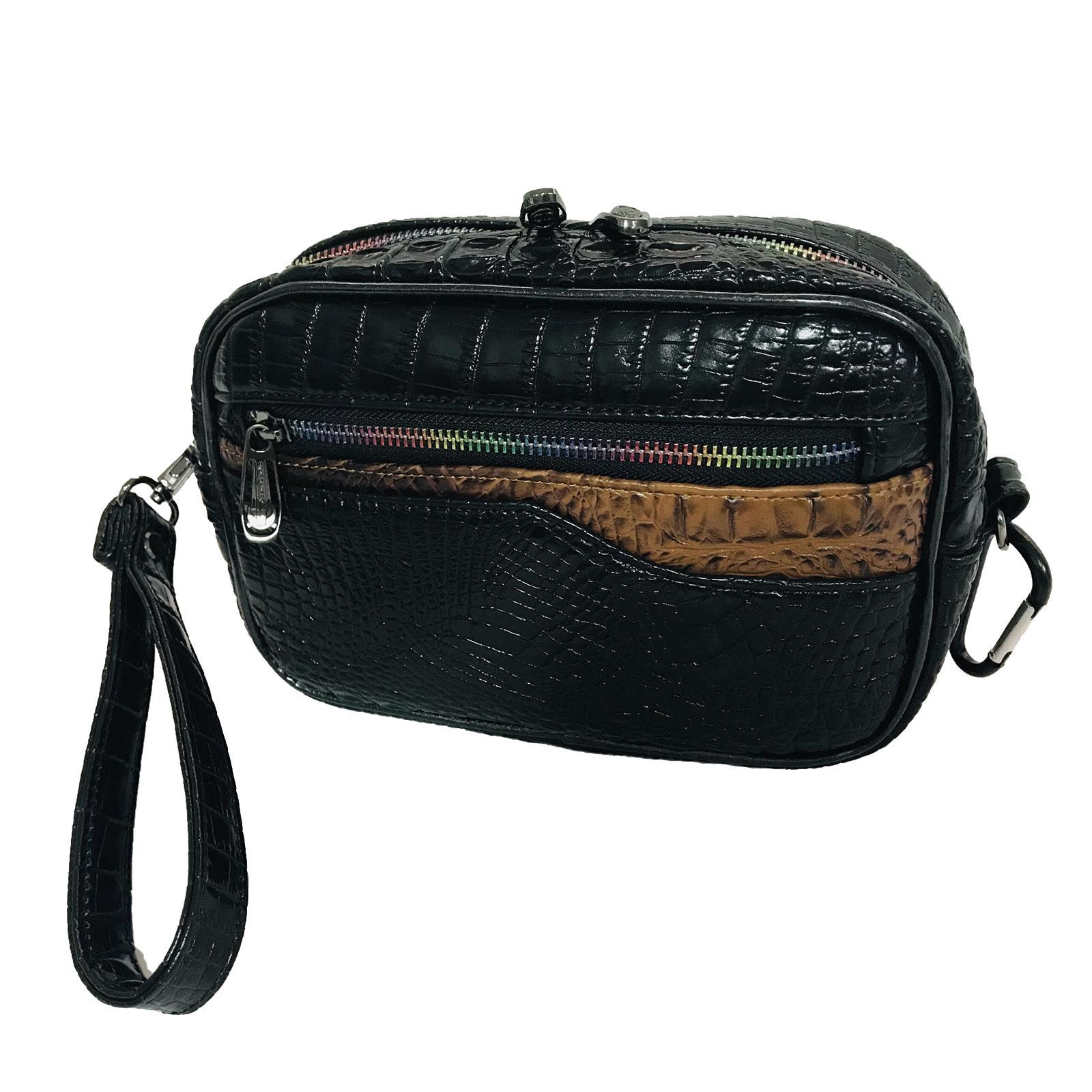 Hellery Men Handbag Mini Carrier Clutch Hand Bag Cards Travel Purse Wallet
