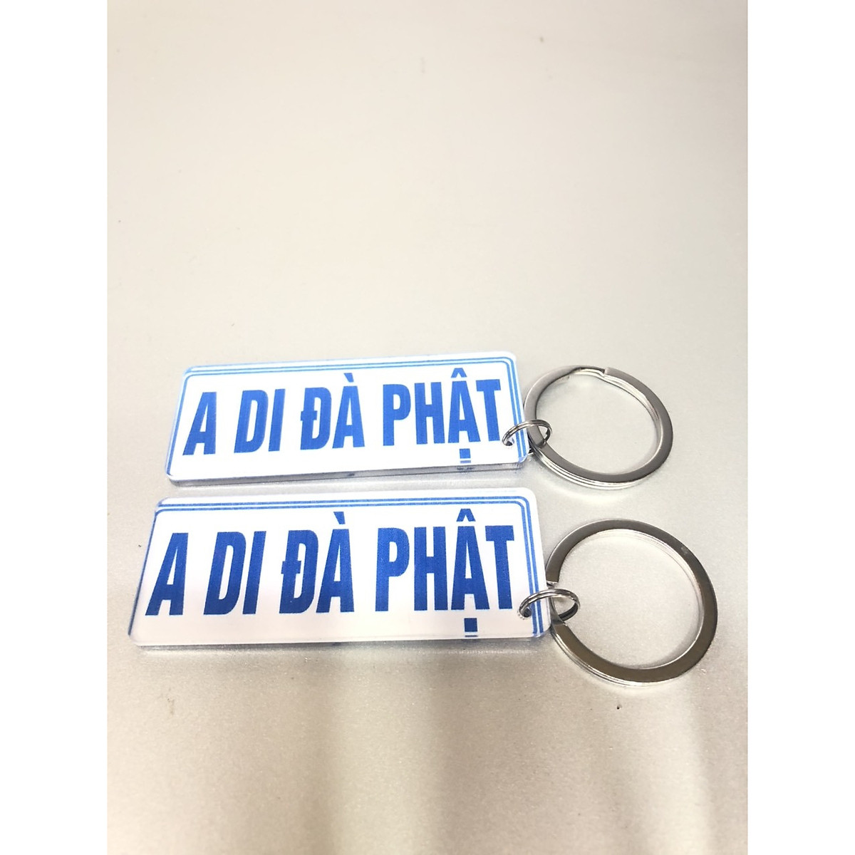 Combo 2 chiếc Móc chìa khoá chữ A DI ĐÀ PHẬT, cầu bình an - TL269