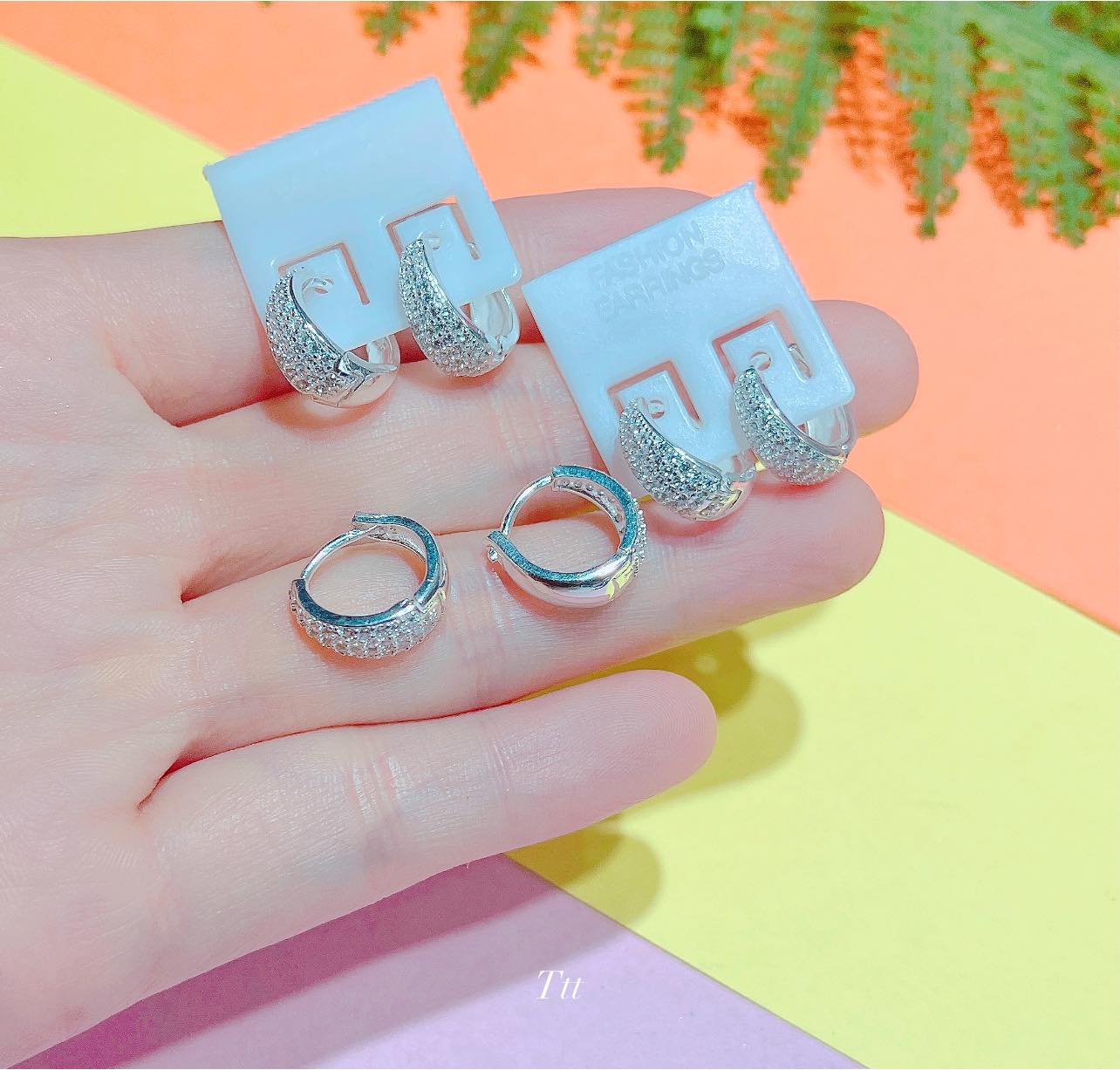 Bông tai bạc thời trang cao cấp chất liệu bằng bạc s925 MS085d