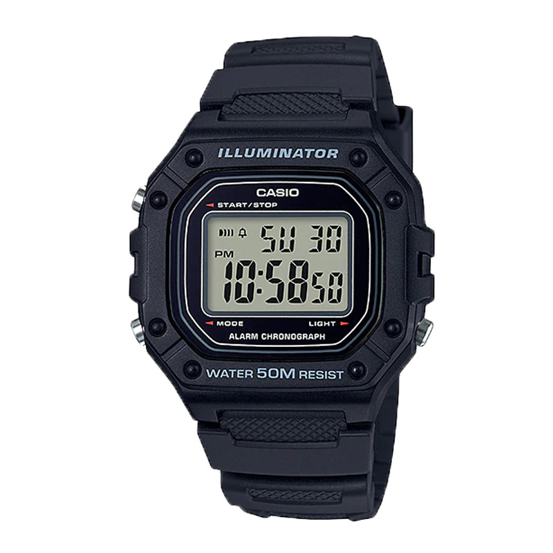 Đồng Hồ Nam Dây Nhựa Casio Standard W-218H-1A Chính Hãng - W-218H-1AVDF
