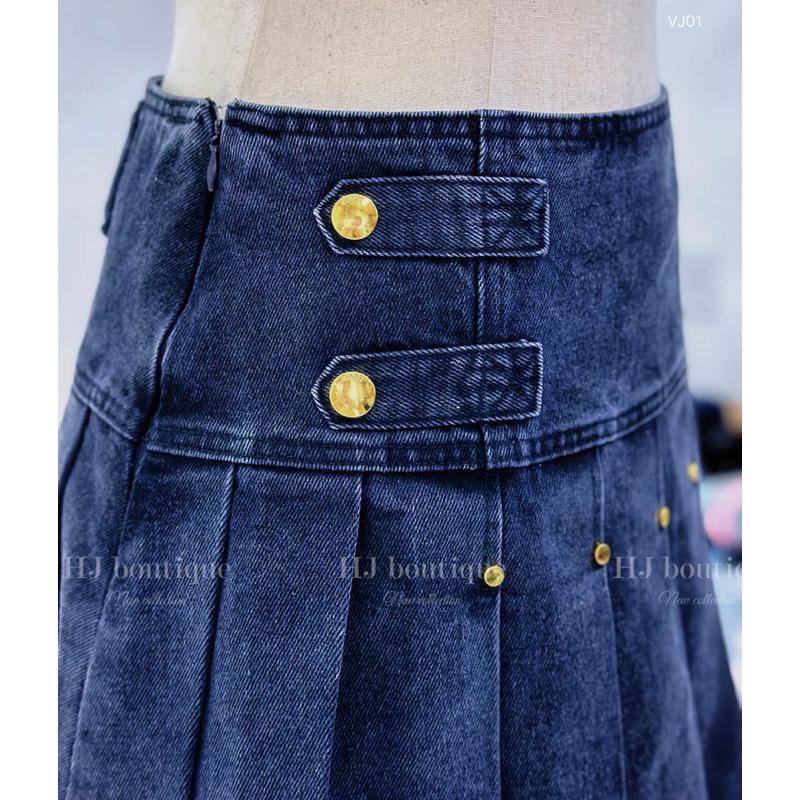 Chân váy Jeans cách điệu Hàn Quốc -VJ01