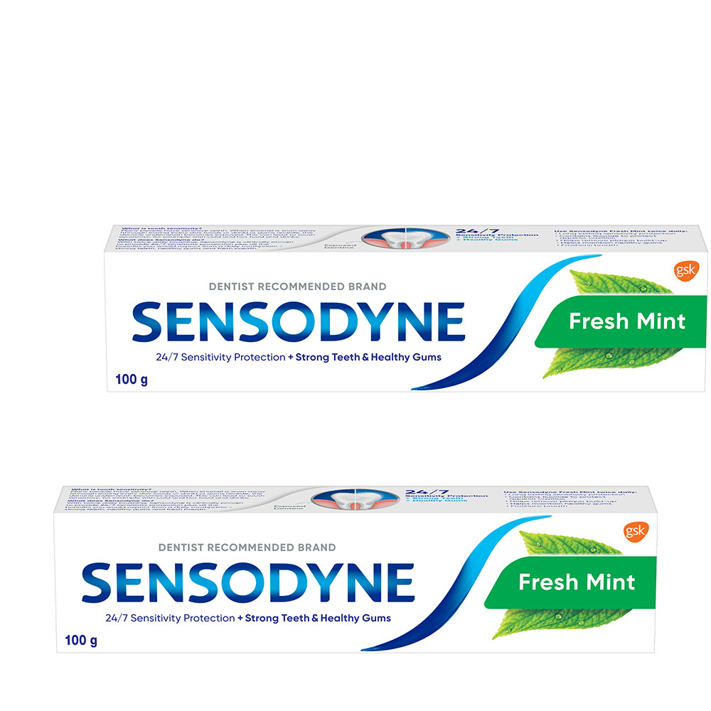 Combo 2 Kem đánh răng SENSODYNE Fresh Mint - Bạc Hà (100g)