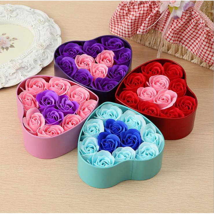 Hộp Quà Tặng Sáp Thơm Hoa Hồng Hình Trái Tim Ý Nghĩa Quà Tặng Dành Cho Người Thương Sinh Nhật 20/10