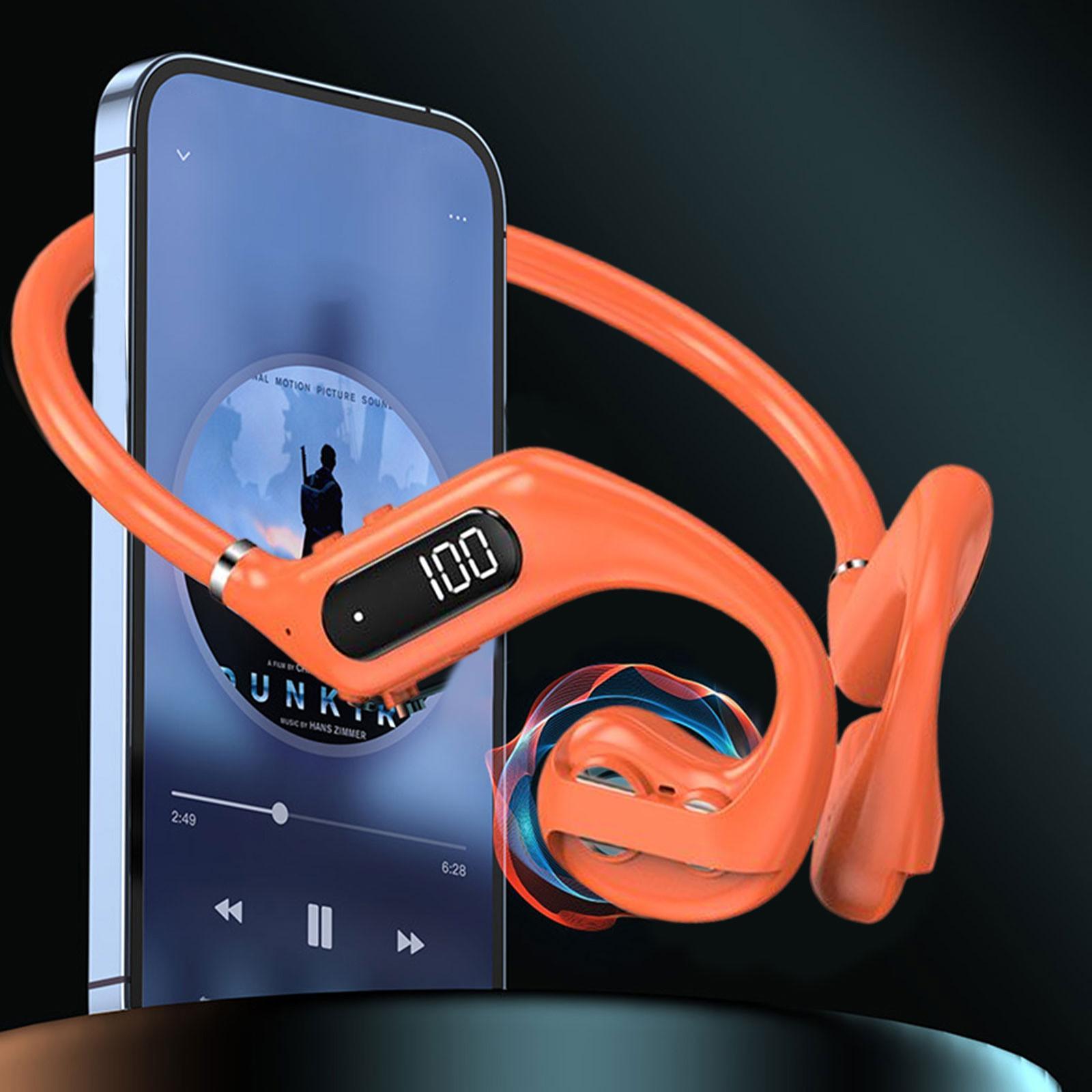 Open Ear Headphone Headset Noise Cancelling Handsfree Calling Stereo with Mic Sports Headset Sports Headphone for Workout Bicycling