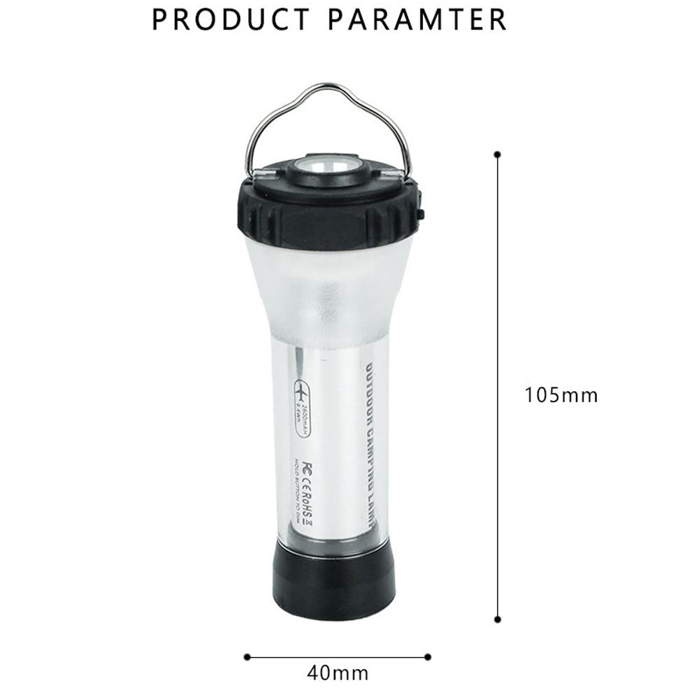 Outdoor Portable Camping Light Tent Lantern with Detachable Tripod USB Rechargeable LED Emergency Light Light with Hung Loop