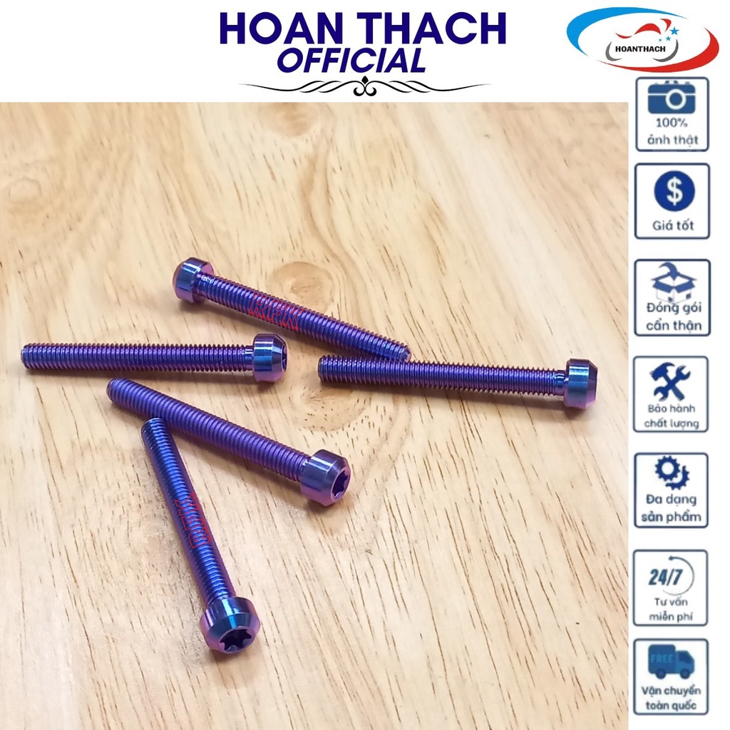 Ốc Gr5 Titan 6L50 Trụ Tím Dùng cho nhiều dòng xe SP010501 (giá 1 con)