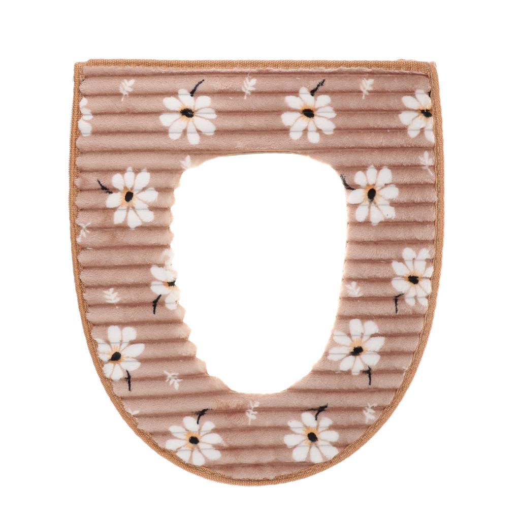 Bathroom Soft Washable Cloth Toilet Seat Cover Pads